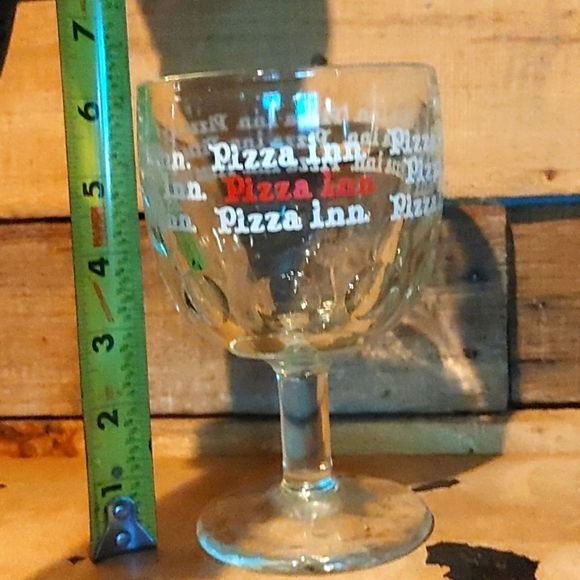 Vintage 80's Pizza Inn Thumbprint Beer Goblet - Picture 9 of 9